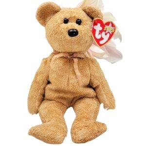 Ty Plush Beanie Baby Bean Stuffed Animal Tan Cashew Retired